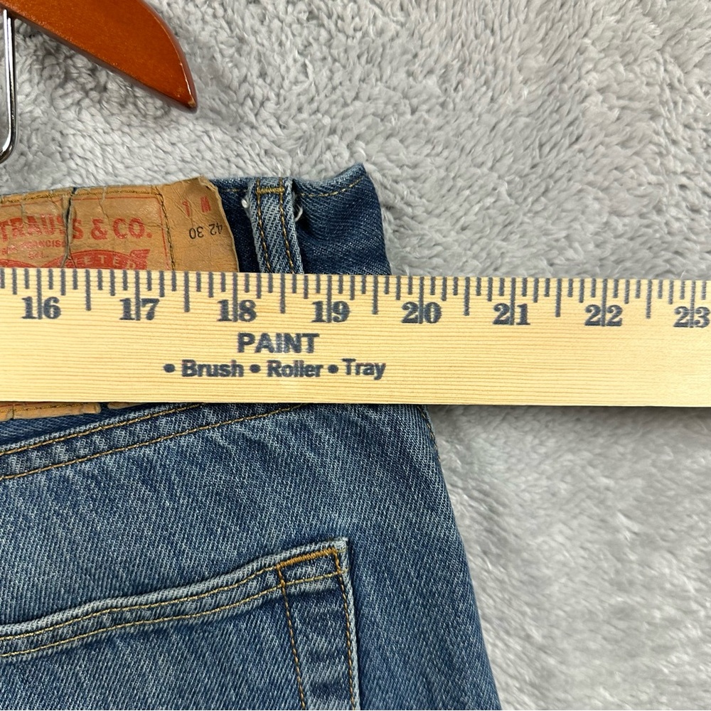 Levi’s 501 Button Fly Jeans Size 42x30 Distressed Read Description - Picture 8 of 14